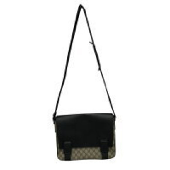 Gucci GG Supreme Shoulder Bag Beige Black Gucci - Picture 1 of 6